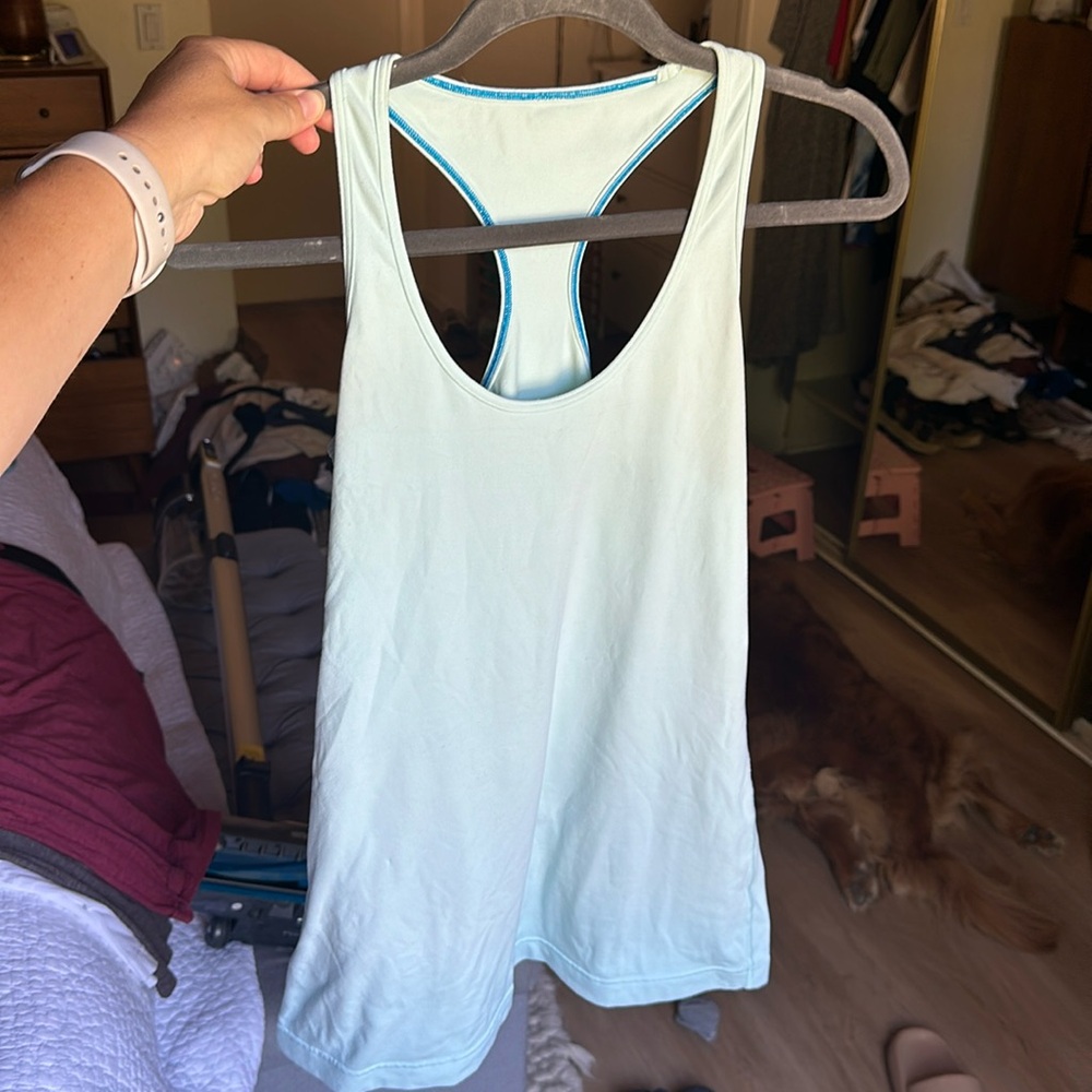 Light turquoise lululemon tank